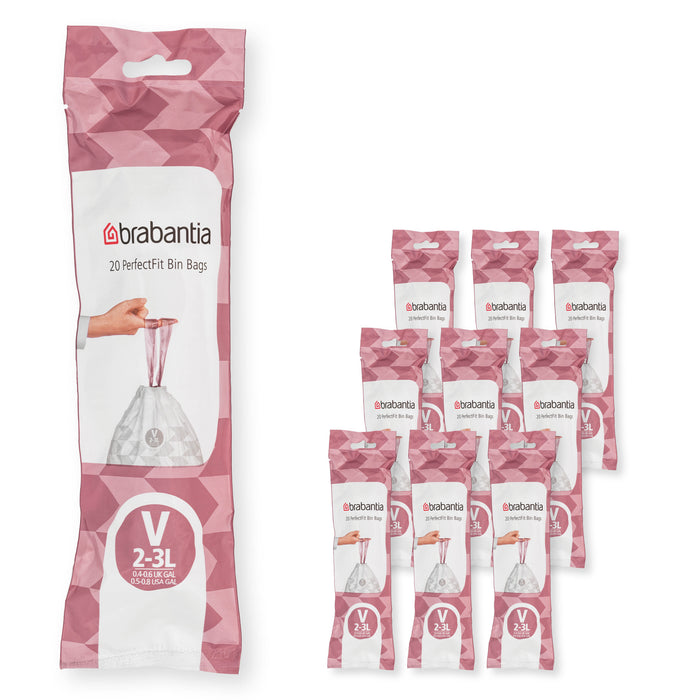 Brabantia PerfectFit garbage bags size V 2-3L 200pcs 10x20 137686