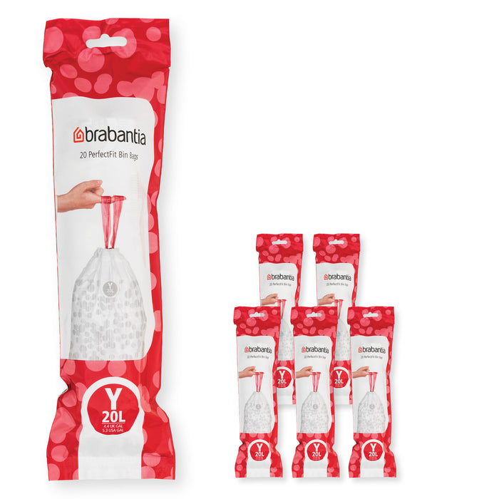 Brabantia PerfectFit trash bags size Y 20L 120pcs 6x20 138300