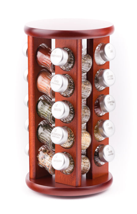 Gald Rotary spice rack 20 pcs silver matte dark bronze 98427