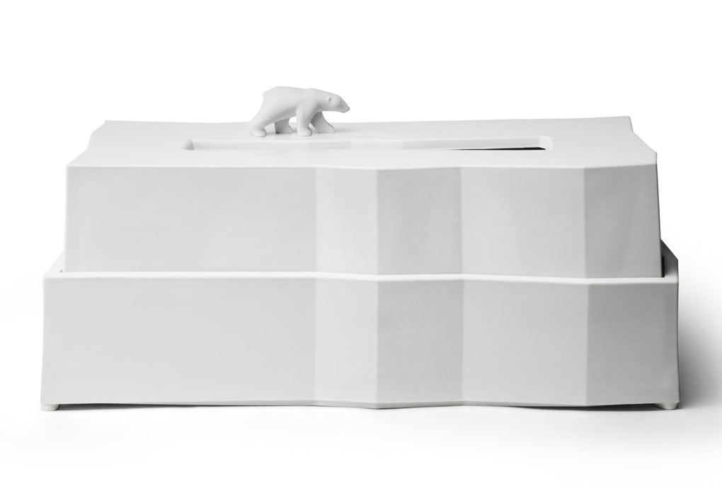 Qualy Polar Bear Tissue Container White 10343-WH