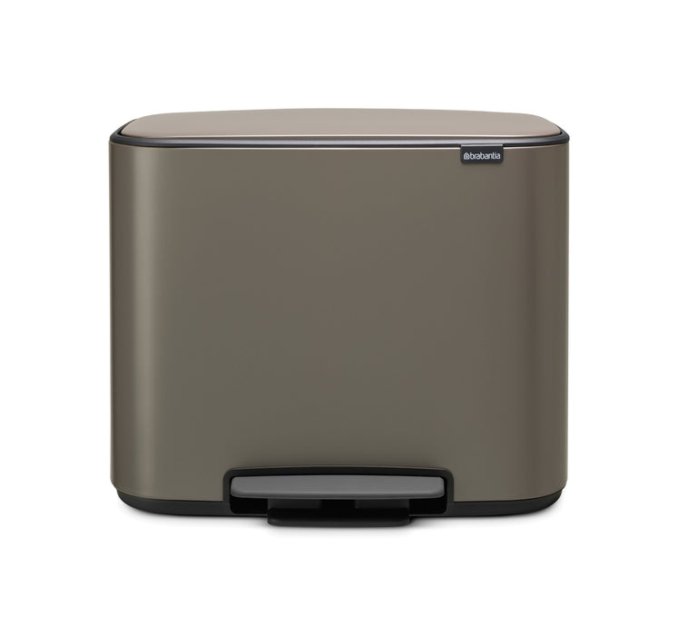 Brabantia Pedal trash garbage can BO 11+23l platinum 121203