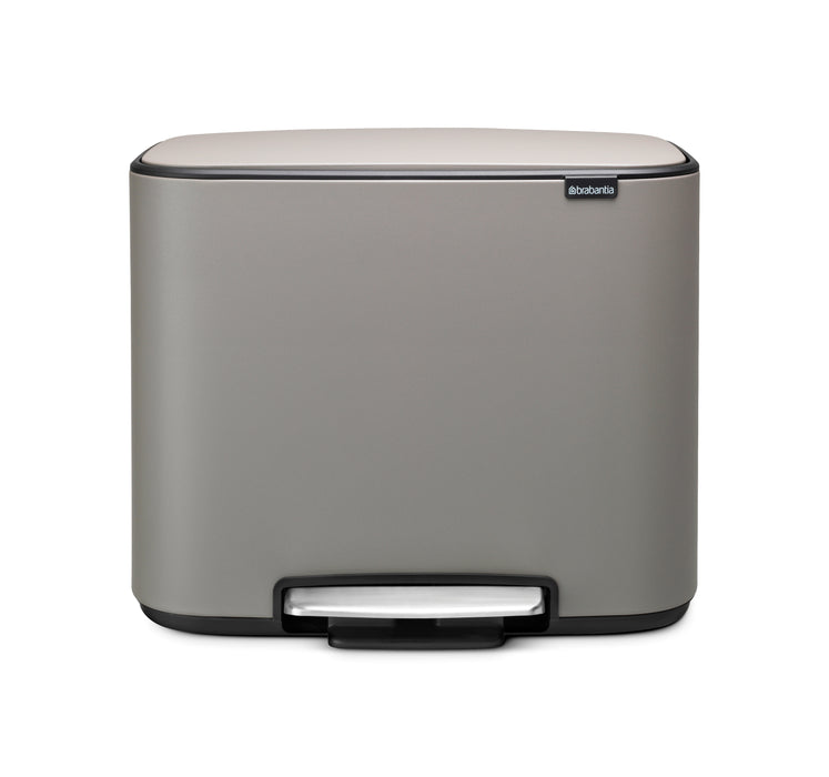 Brabantia Bo 11+23l grey pedal waste garbage can 121562