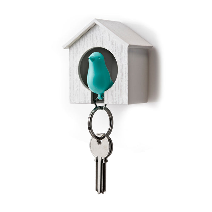 Qualy Key hanger Booth white and blue 10091-WH-BU