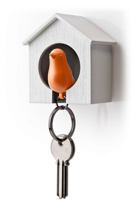 Qualy Key hanger Booth white and orange 10091-WH-OR