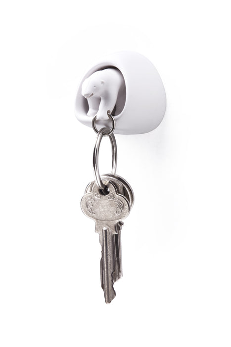 Qualy Polar Bear key hanger white 10186-WH