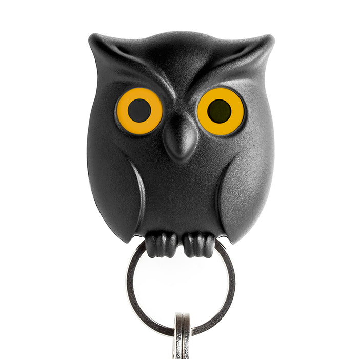 Qualy Owl Key Hanger Black 10195-BK