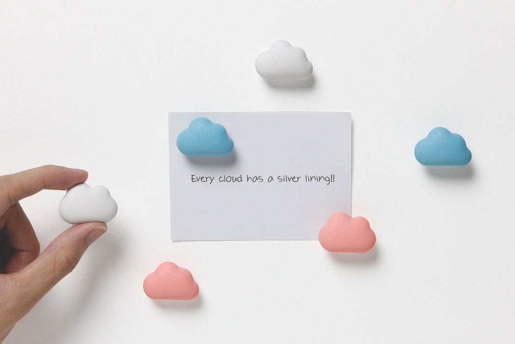 Qualy Cloud magnets white-pink-blue 10216-BU-PK