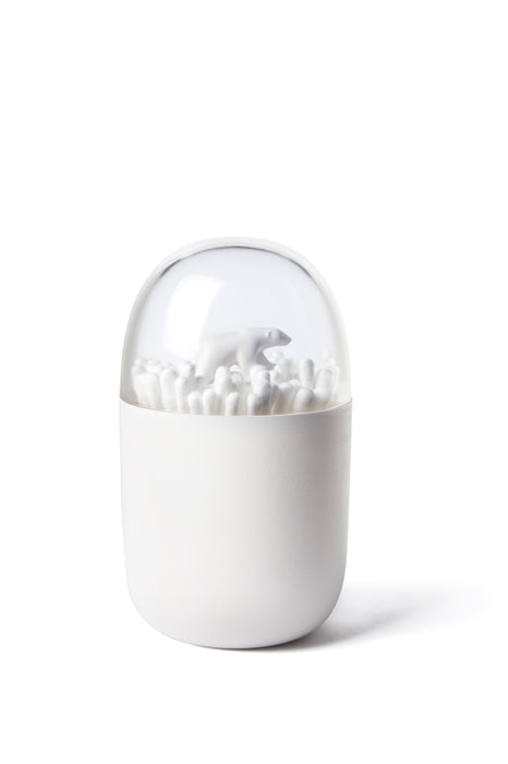 Qualy Bear ear stick container white 10222-WH