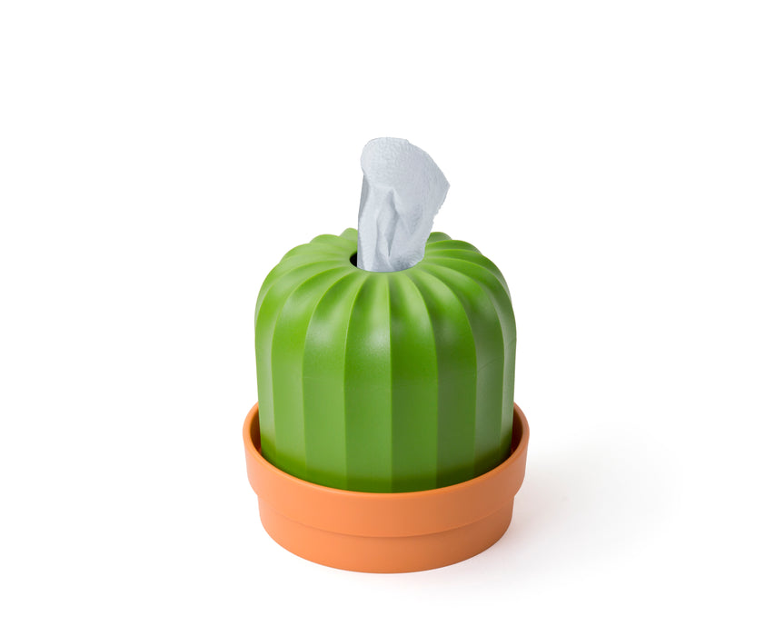 Qualy Cactiss tissue and paper container 10276-OR-GN