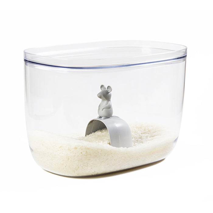 Qualy Lucky Mouse container 10298-CL-GY