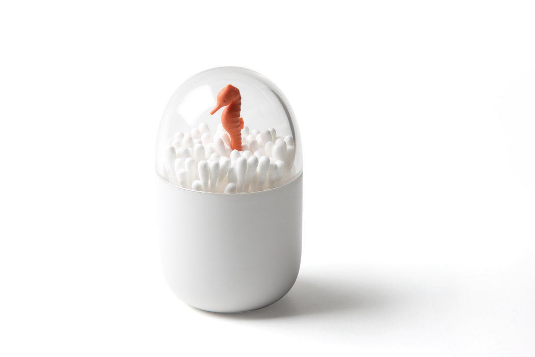 Qualy Seashore ear stick container white 10314-WH