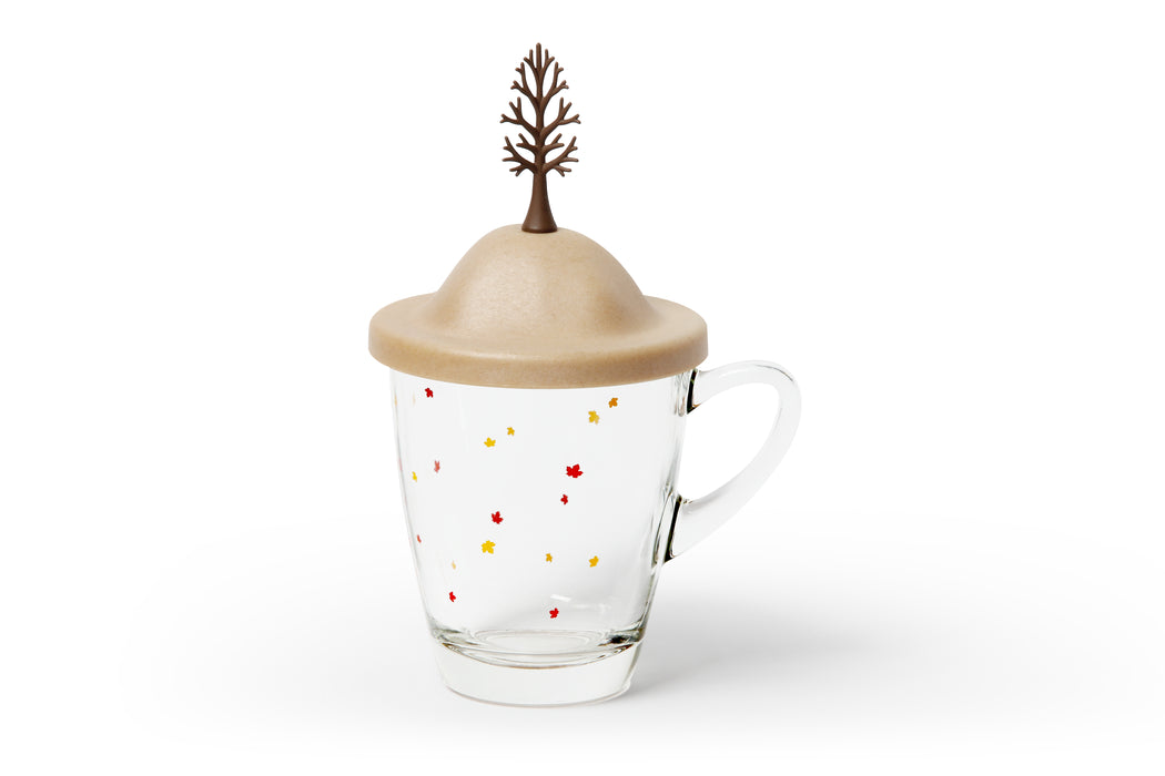 Qualy Mug with saucer Autumn Beige 10317-BN-BN