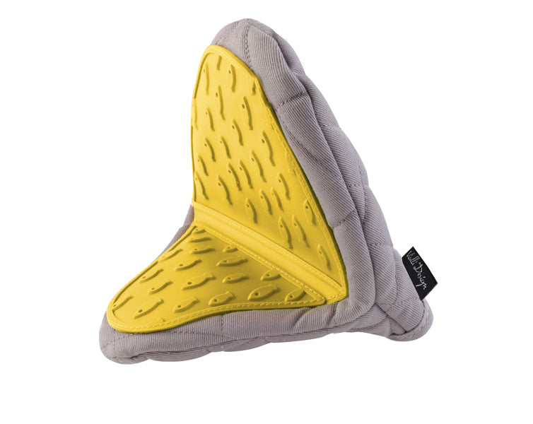 Vialli Design Palm mitten with silicone grey-yellow LIVIO 20764