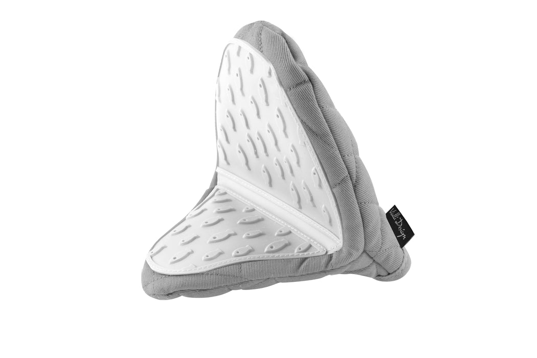 Vialli Design Palm mitten with silicone grey-white LIVIO 28418