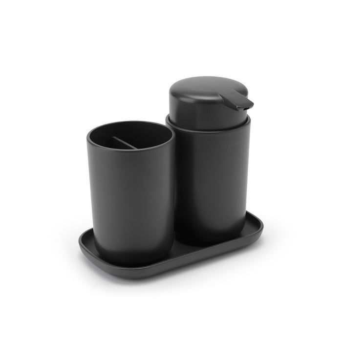 Brabantia Set of bathroom accessories 3 pcs. ReNew dark gray 280368