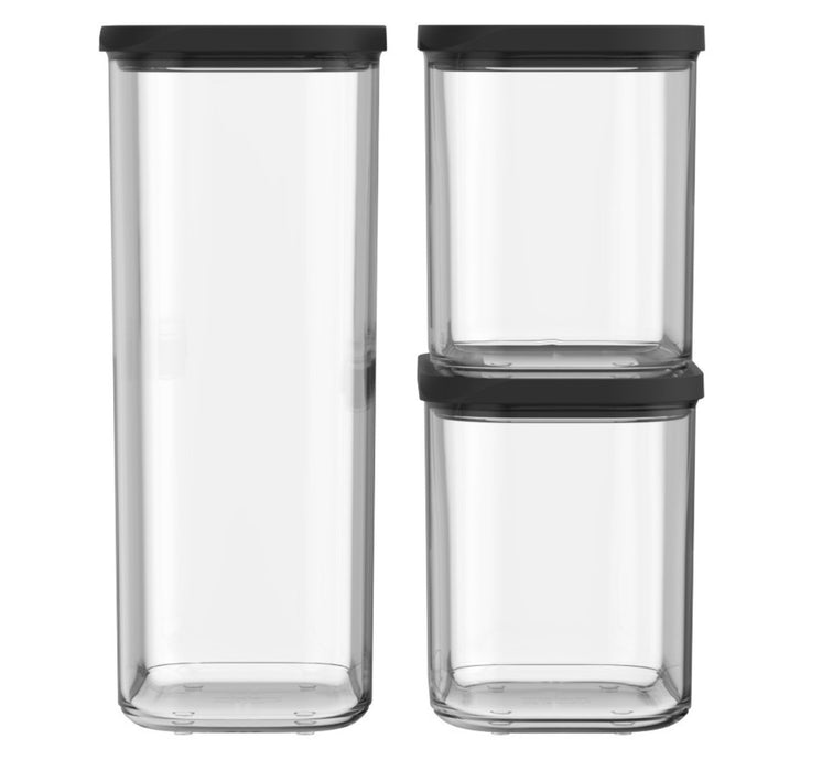 Mepal Modula 3pc container set. Black 10699554040