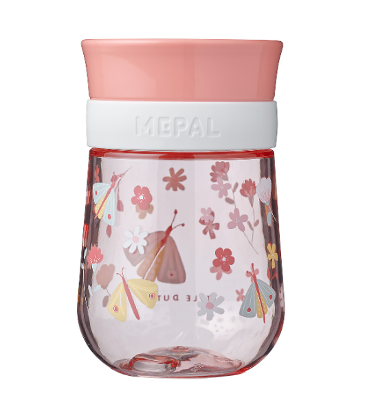 Mepal MIO Flowers &amp; Butterflies 300ml Children's Drinking Training Cup 108016065243