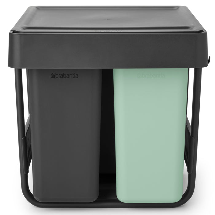 Brabantia Sort&amp;Go 2x10l + 20l Grey&amp;Green cabinet garbage can 232541