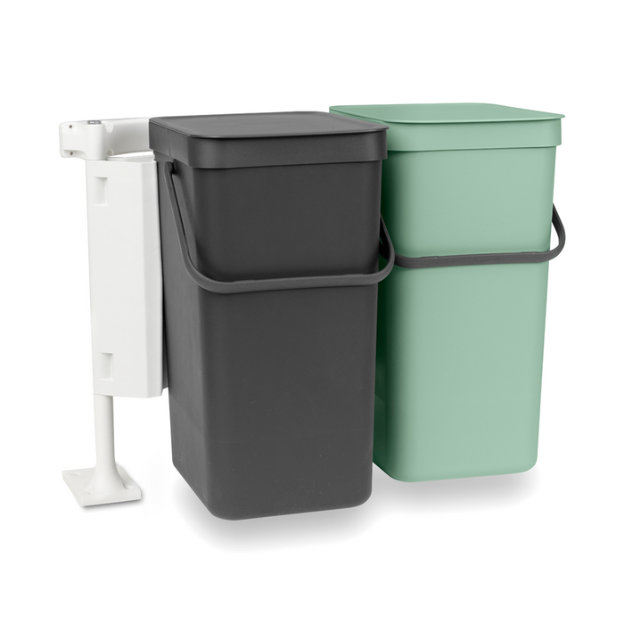 Brabantia Sort&amp;Go 2x16l cabinet basket Jade Green/ Grey 214462