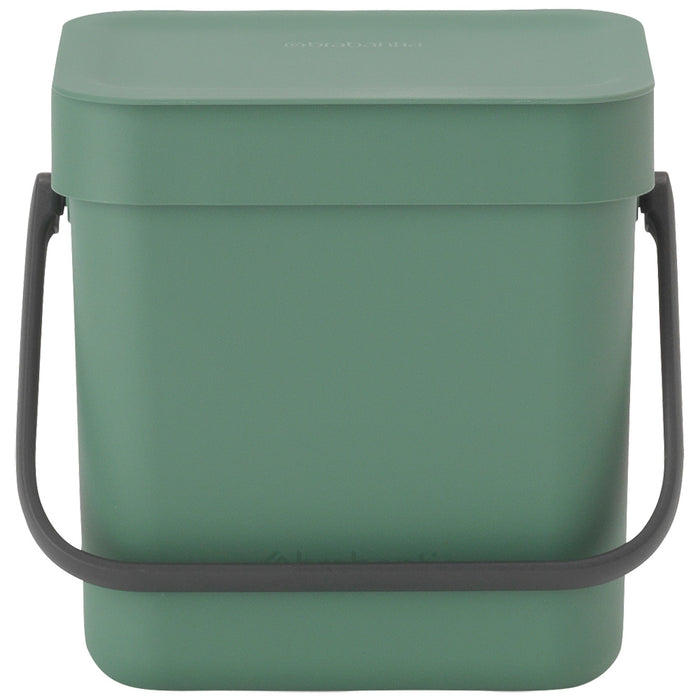 Brabantia Sort &amp; Go green 3L waste garbage can 129865