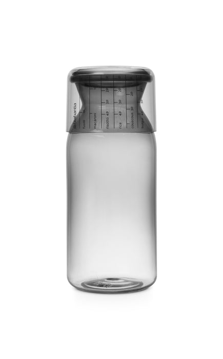 Brabantia Kitchen container with measuring cup 1.3l grey 291005