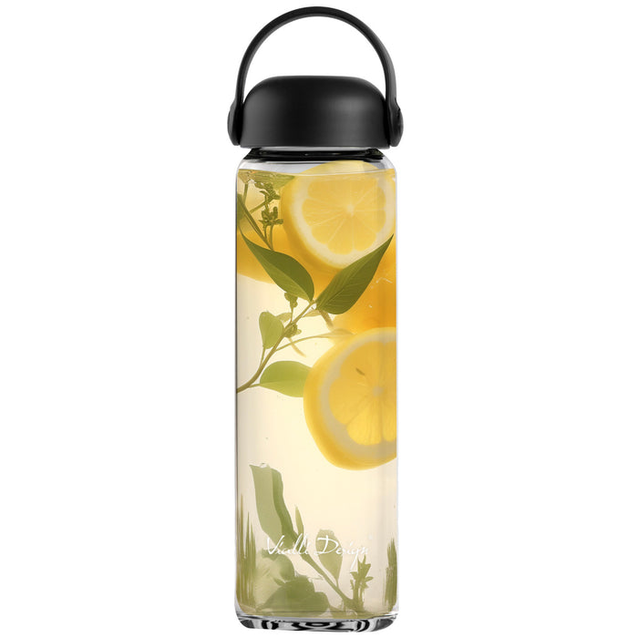 Vialli Design glass water bottle 540ml FUORI black 0237