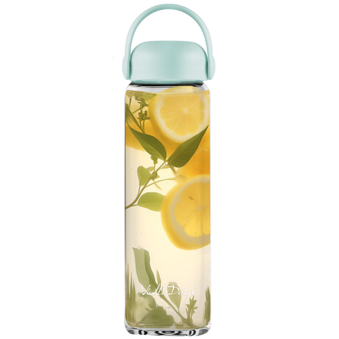 Vialli Design glass water bottle 540ml FUORI mint 0251
