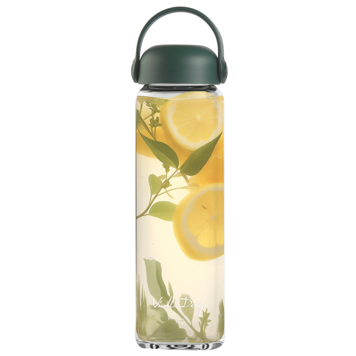 Vialli Design glass water bottle 540ml FUORI green 0275