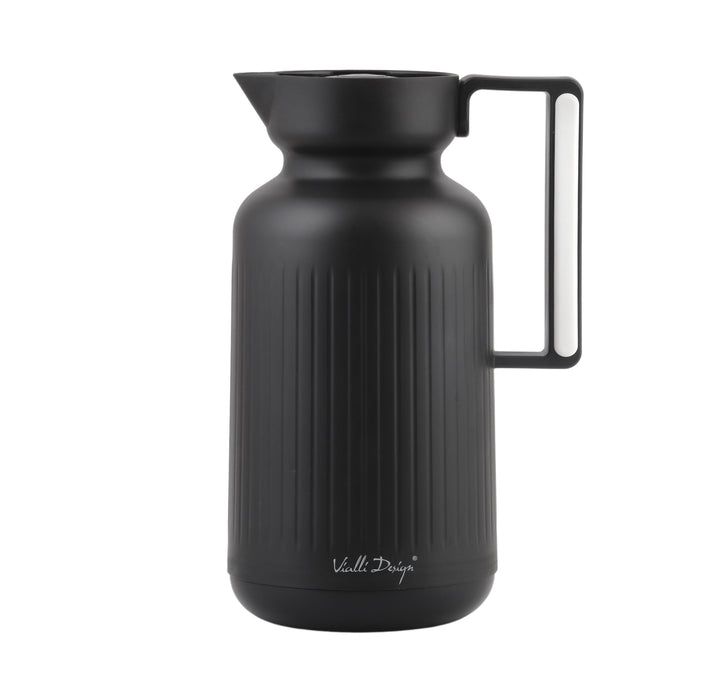 Vialli Design Thermos with glass inner 1l black LUNGO 29262