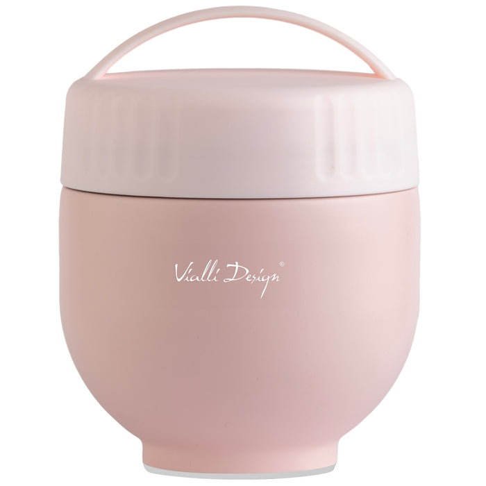 Vialli Design lunch thermos with container and spoon 680ml FUORI pink 0329