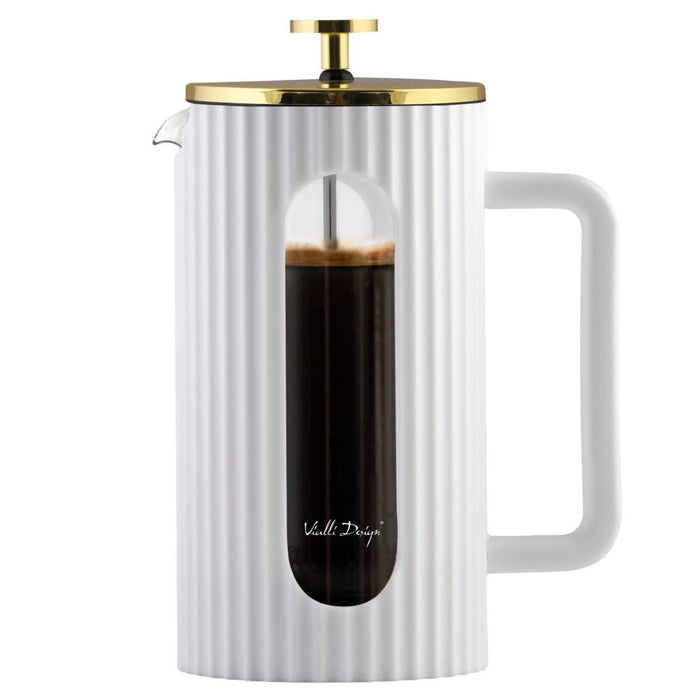 Vialli Design Zaparzacz do kawy i herbaty 1000ml biaЕ‚o/zЕ‚oty Livio 1708
