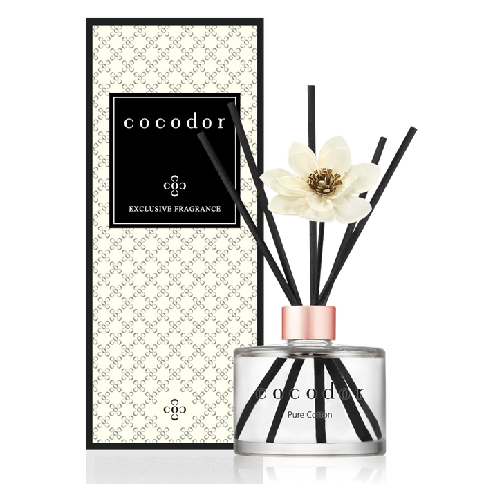 Cocodor White Flower fragrance diffuser with sticks 200 ml Pure Cotton PDI30388