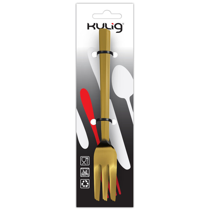 Kulig Piano Shiny gold 3 piece cake fork pendant 30930