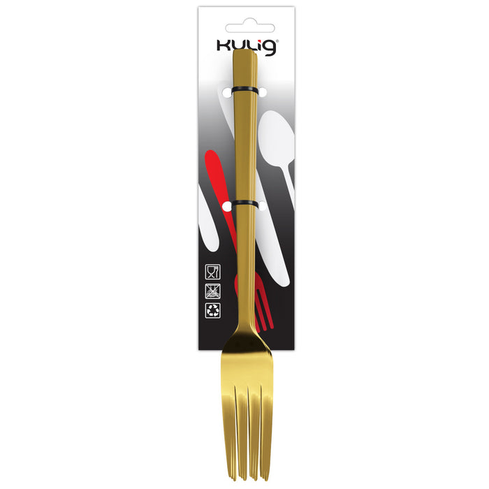 Kulig Piano Shiny gold 3 piece dinner fork pendant 30923