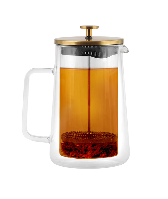 Vialli Design Tea pot with french press 1000ml silver matt DIVA 29286